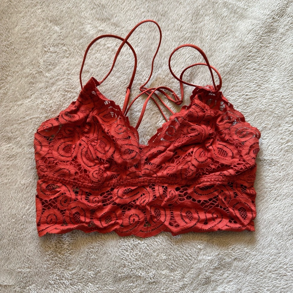Victoria's Secret Rust Lace Bralette